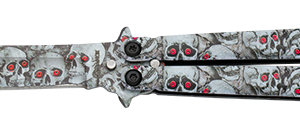 ΣΟΥΓΙΑΣ Albainox Albainox steel balisong. 3D Skulls
