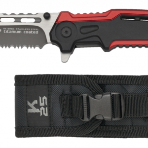 Σουγιάς K25 folding knife. Sheath. Red/black