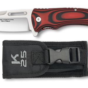 ΣΟΥΓΙΑΣ K25, CNC/G10 penknife. Black-red. Bl 9.80cm, 18867