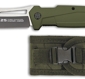 ΣΟΥΓΙΑΣ K25 pocket knife. Green rubber grip, blade size 9.30cm, 18998