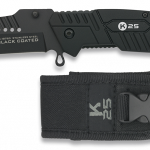 ΣΟΥΓΙΑΣ K25, Tactical pocket knife, BLACK COATED, 19780