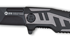 ΣΟΥΓΙΑΣ K25, G10 black-grey tactical pocket knife, 25004