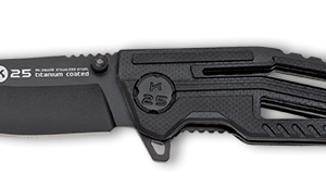 ΣΟΥΓΙΑΣ K25, black G10 penknife. Carbon fiber effect, 25006