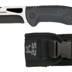 Σουγιάς K25 tactical black aluminium penknife, 25008