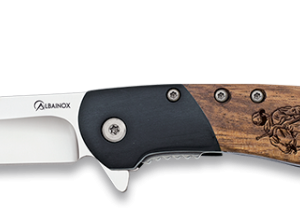 ΣΟΥΓΙΑΣ ALBAINOX, zebra wood pocket knife, 6.7cm, Ψαρας, 25054GR609
