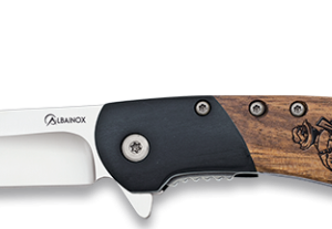 ΣΟΥΓΙΑΣ ALBAINOX, zebra wood pocket knife, 6.7cm, Κυνηγος+Σκύλος, 25054GR610