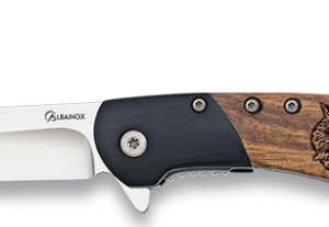 ΣΟΥΓΙΑΣ ALBAINOX, zebra wood pocket knife, 6.7cm, Αγριογούρουνο, 25054GR612