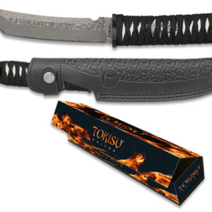 ΜΑΧΑΙΡΙ TOKISU Damask knife 15.30cm CNC. Leather sheath, 32623