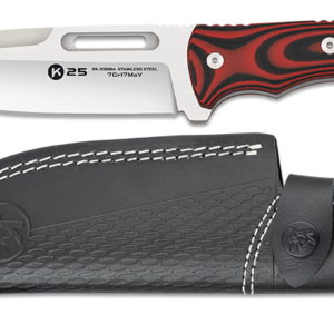 ΜΑΧΑΙΡΙ K25 G10 knife. Black-red. Blade 15 cm, 32684