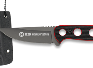 ΜΑΧΑΙΡΙ K25 G10 knife. Red-black. 13.50cm, 32690