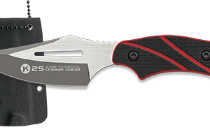 ΜΑΧΑΙΡΙ K25 G10 knife. Red-black. 13.5 cm. Kydex, 32691