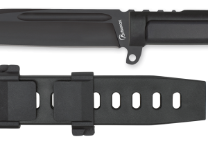 ΜΑΧΑΙΡΙ Albainox Tactical black knife. Rubber handle. ABS, 32874