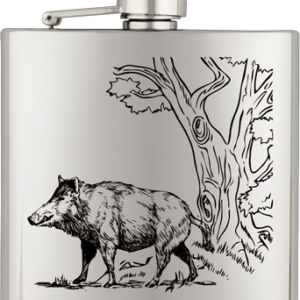 ΥΔΡΟΔΟΧΕΙΟ - ΦΛΑΣΚΙ Barbaric stainless hip flask. 6 Oz-ΑΓΡΙΟΓΟΥΡΟΥΝΟ, 40122GR293