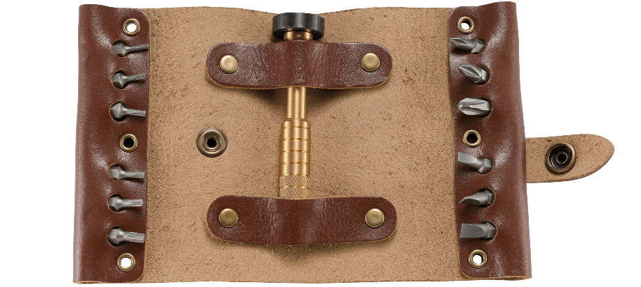 CRKT HEX BIT DRIVER LEATHER TOOL ROLL