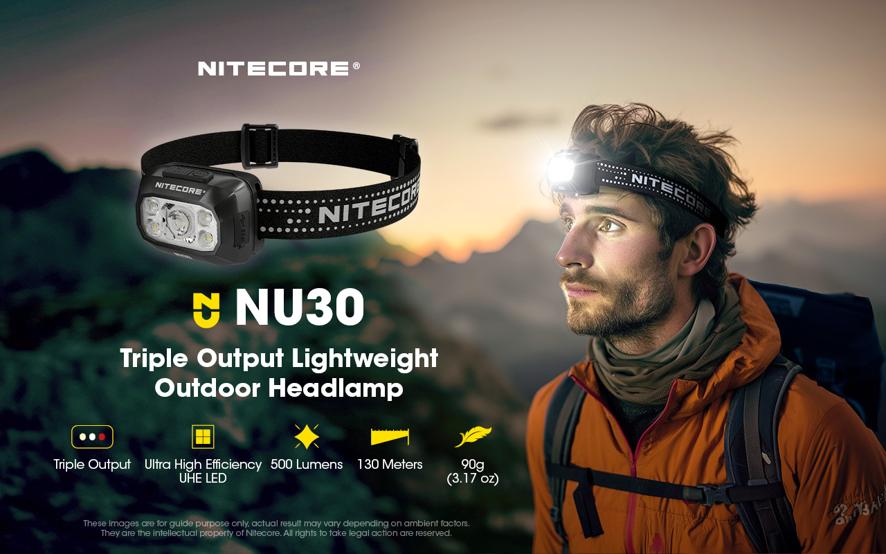 ΦΑΚΟΣ LED NITECORE HEADLAMP NU30 New, Black - Image 2