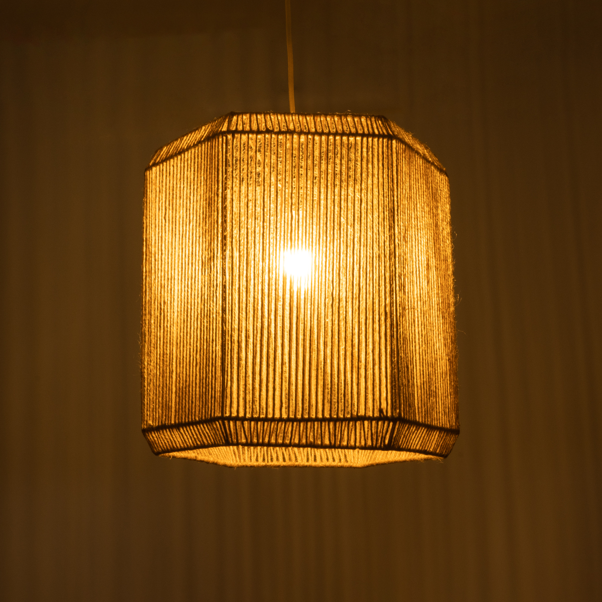 GLOBOSTAR® CAYMAN 00519 Boho Κρεμαστό Φωτιστικό Οροφής με Ντουί 1 x E27 AC 220-240V IP20 - Μπεζ - Μ40 x Π40 x Υ40cm - Image 3
