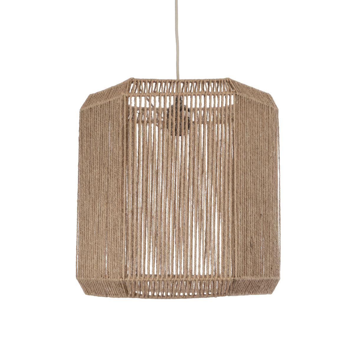 GLOBOSTAR® CAYMAN 00519 Boho Κρεμαστό Φωτιστικό Οροφής με Ντουί 1 x E27 AC 220-240V IP20 - Μπεζ - Μ40 x Π40 x Υ40cm - Image 5