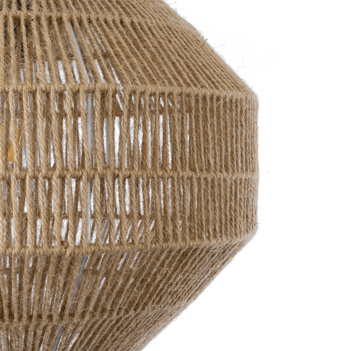 GLOBOSTAR® CAYMAN 00522 Boho Κρεμαστό Φωτιστικό Οροφής με Ντουί 1 x E27 AC 220-240V IP20 - Μπεζ - Μ40 x Π40 x Υ30cm - Image 8