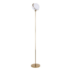 GLOBOSTAR® HUDSON 00500 Μοντέρνο Επιδαπέδιο Φωτιστικό με Ντουί 1 x E27 AC 220-240V IP20 - Λευκό & Χρυσό - Μ20 x Π20 x Υ177cm