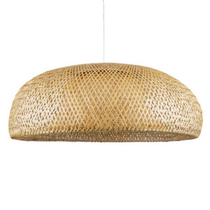 GLOBOSTAR® SAN TROPEZ 00673 Boho Κρεμαστό Φωτιστικό Οροφής με Ντουί 1 x E27 AC 220-240V IP20 - Μπεζ - Μ100 x Π100 x Y35cm