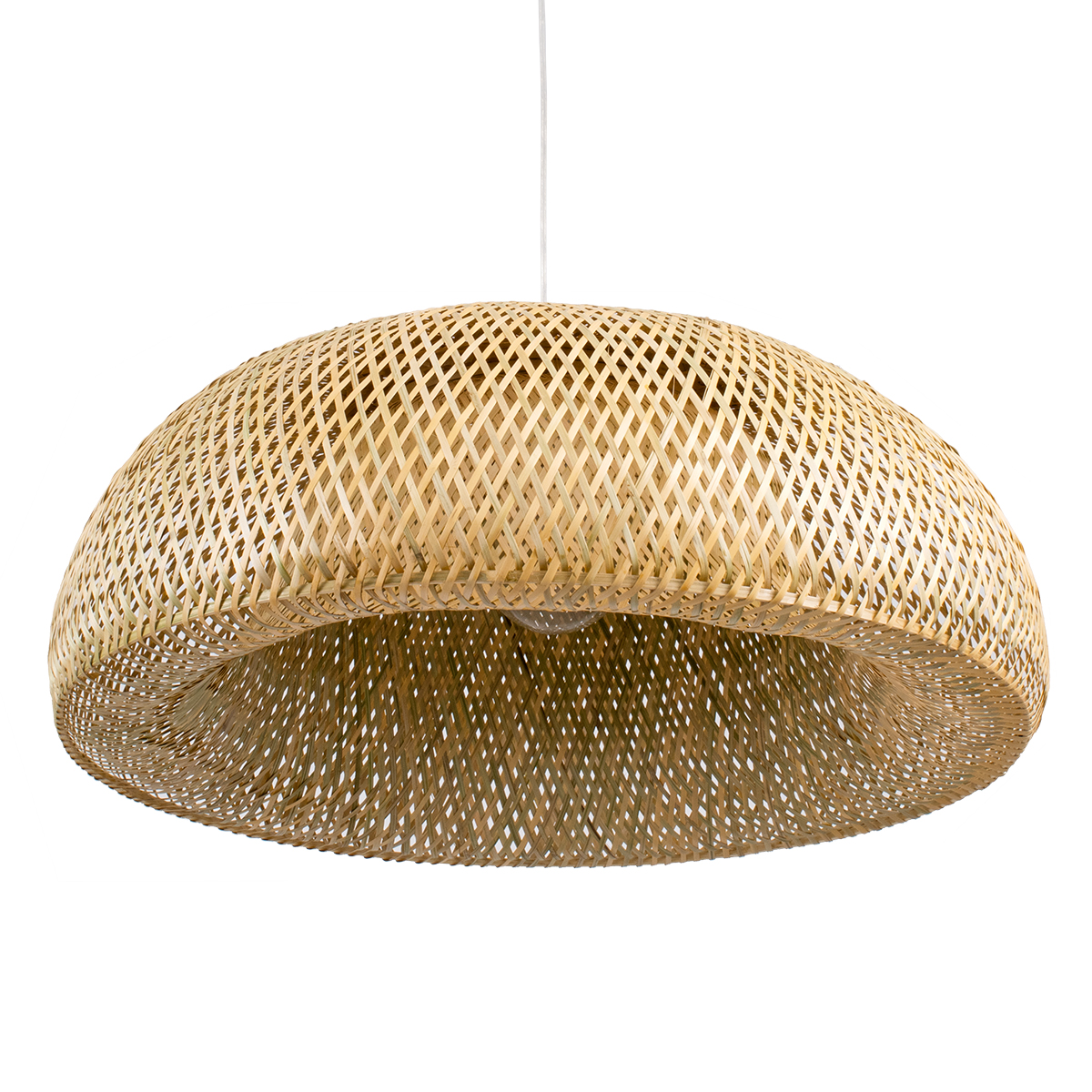 GLOBOSTAR® SAN TROPEZ 00674 Boho Κρεμαστό Φωτιστικό Οροφής με Ντουί 1 x E27 AC 220-240V IP20 - Μπεζ - Μ80 x Π80 x Y28cm - Image 6