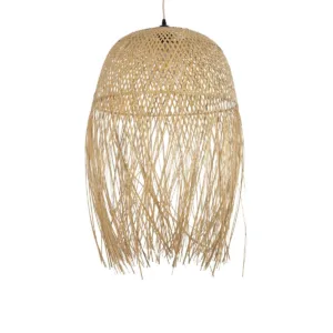 GLOBOSTAR® MANILA 00713 Boho Κρεμαστό Φωτιστικό Οροφής με Ντουί 1 x E27 AC 220-240V IP20 - Μπεζ - Μ50 x Π50 x Υ70cm