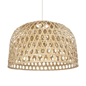 GLOBOSTAR® MANGEA 00717 Boho Κρεμαστό Φωτιστικό Οροφής με Ντουί 1 x E27 AC 220-240V IP20 - Μπεζ - Μ100 x Π100 x Υ66cm