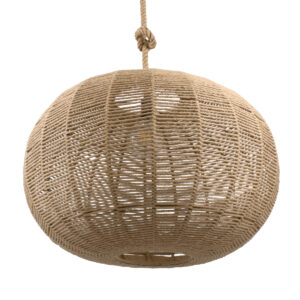 GLOBOSTAR® MANDALA 00732 Boho Κρεμαστό Φωτιστικό Οροφής με Ντουί 1 x E27 AC 220-240V IP20 - Μπεζ - Μ80 x Π80 x Υ60cm
