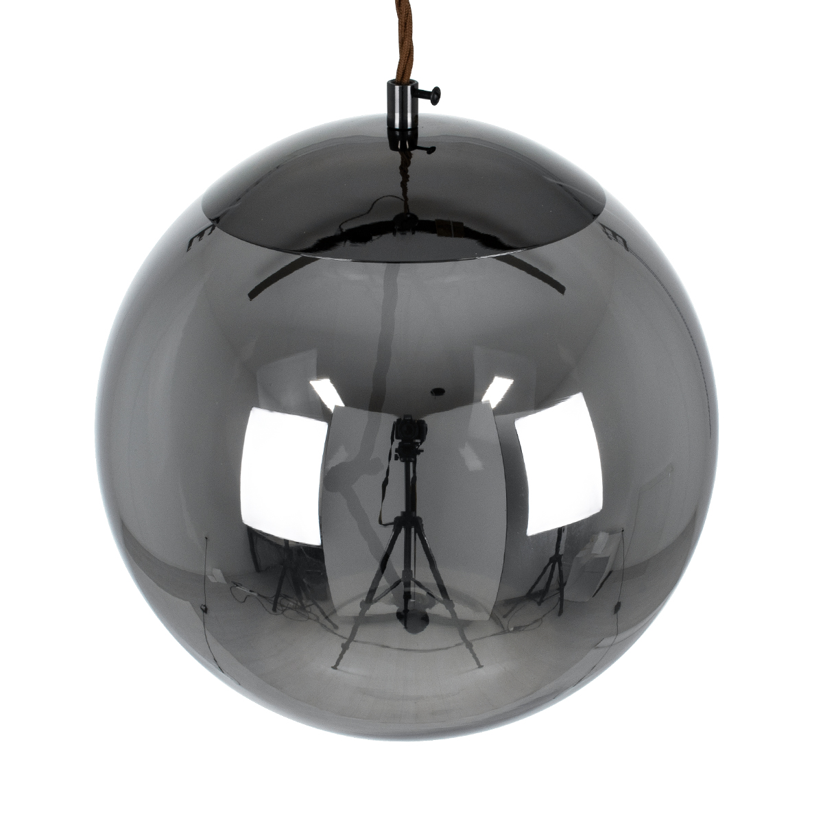 GLOBOSTAR® ΑΧΤΟΝ 00749 Μοντέρνο Κρεμαστό Φωτιστικό Οροφής LED 7W 500lm 180° AC 220-240V IP20 Θερμό Λευκό 2700K - Sanan SMD Chip - Μαύρο & Μαύρο Φιμέ - Μ30 x Π30 x Υ30cm - 2 Χρόνια Εγγύηση - Image 7