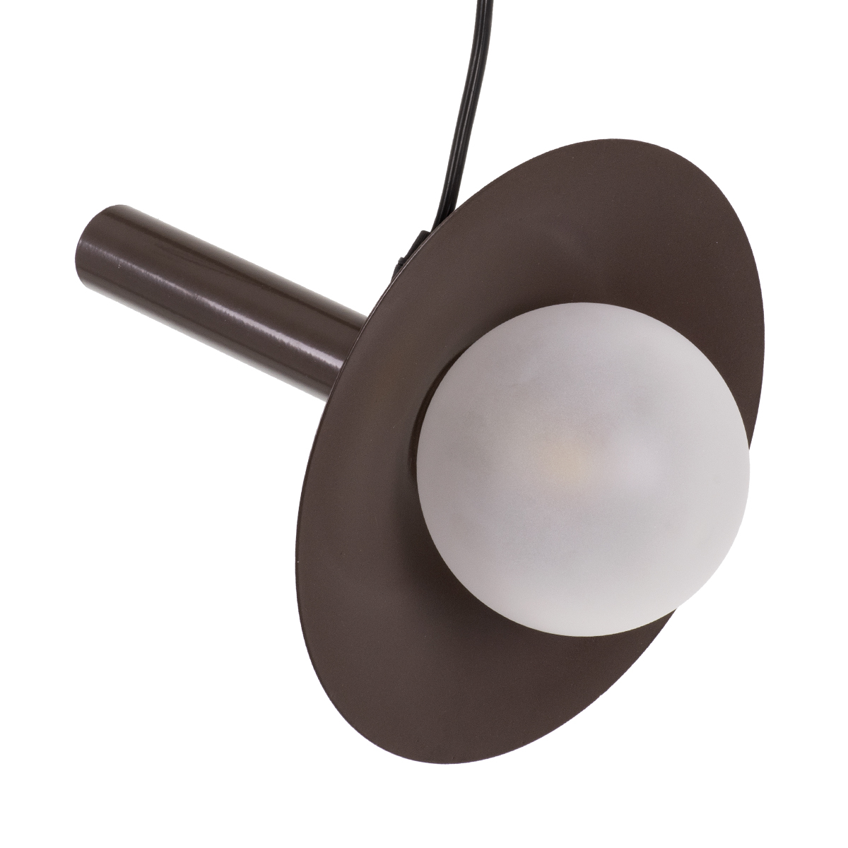 GLOBOSTAR® CELEST 00791 Μοντέρνο Κρεμαστό Φωτιστικό Οροφής με Ντουί 1 x G9 AC 220-240V IP20 - Καφέ & Λευκό - Μ20 x Π20 x Υ26.5cm - Image 5