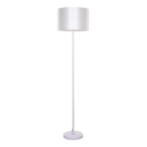 GLOBOSTAR® ASHLEY 00823 Μοντέρνο Επιδαπέδιο Φωτιστικό με Ντουί 1 x E27 AC 220-240V IP20 - Λευκό - Μ35 x Π35 x Υ145cm