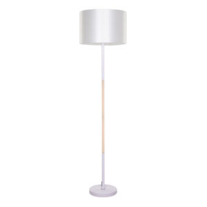GLOBOSTAR® ASHLEY 00826 Μοντέρνο Επιδαπέδιο Φωτιστικό με Ντουί 1 x E27 AC 220-240V IP20 - Λευκό & Μπεζ - Μ40 x Π40 x Υ145cm