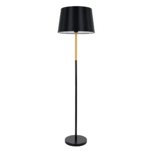 GLOBOSTAR® CEDAR 00827 Μοντέρνο Επιδαπέδιο Φωτιστικό με Ντουί 1 x E27 AC 220-240V IP20 - Μαύρο & Μπεζ - Μ40 x Π40 x Υ148cm