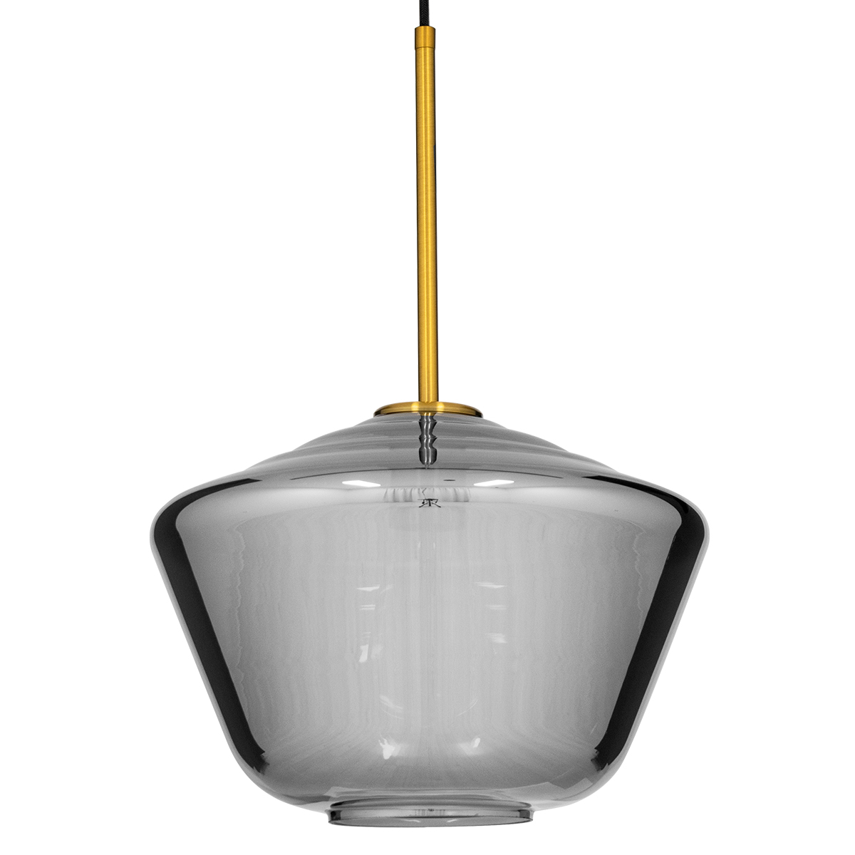 GLOBOSTAR® AMARIS 00873 Μοντέρνο Κρεμαστό Φωτιστικό Οροφής με Ντουί 1 x E27 AC 220-240V IP20 - Χρυσό & Μαύρο Φιμέ - Μ30 x Π30 x Y22cm - Image 4