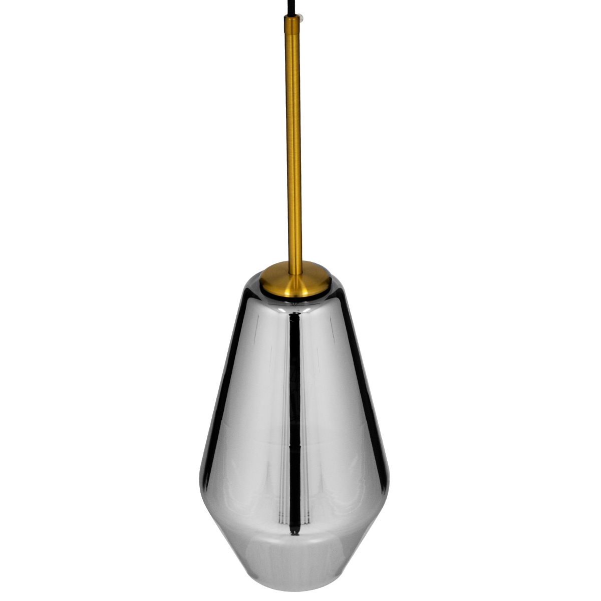 GLOBOSTAR® AMARIS 00874 Μοντέρνο Κρεμαστό Φωτιστικό Οροφής με Ντουί 1 x E27 AC 220-240V IP20 - Χρυσό & Μαύρο Φιμέ - Μ17 x Π17 x Υ30cm - Image 6