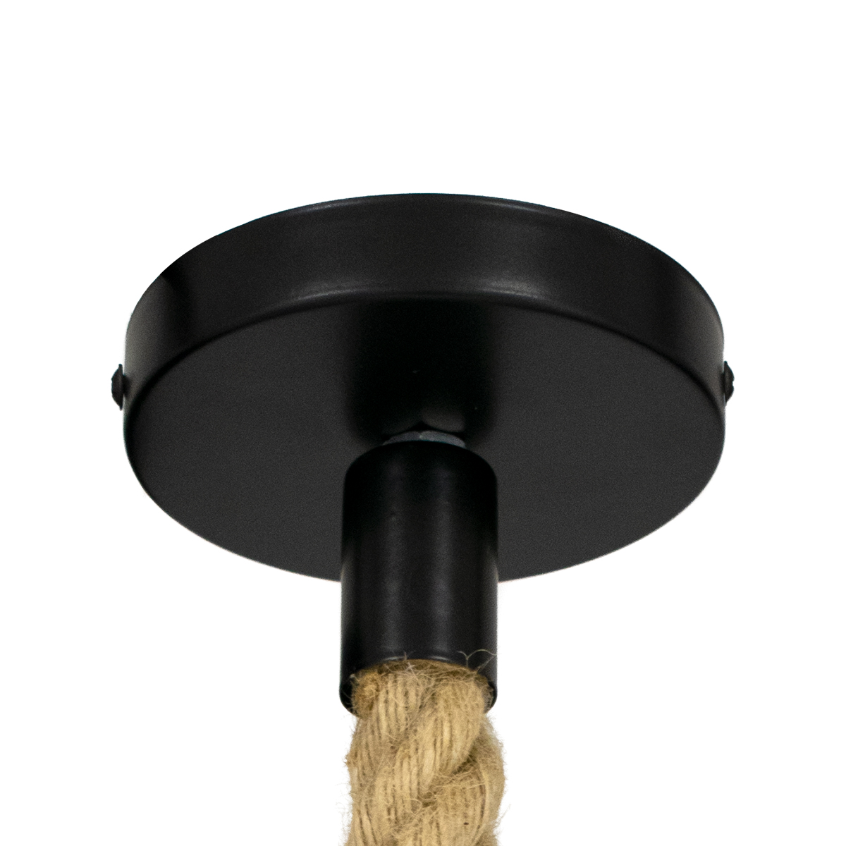 GLOBOSTAR® MASON 00881 Vintage Κρεμαστό Φωτιστικό Οροφής με Ντουί 1 x E27 AC 220-240V IP20 - Μαύρο & Μπεζ - Μ15 x Π15 x Υ24cm - Image 8