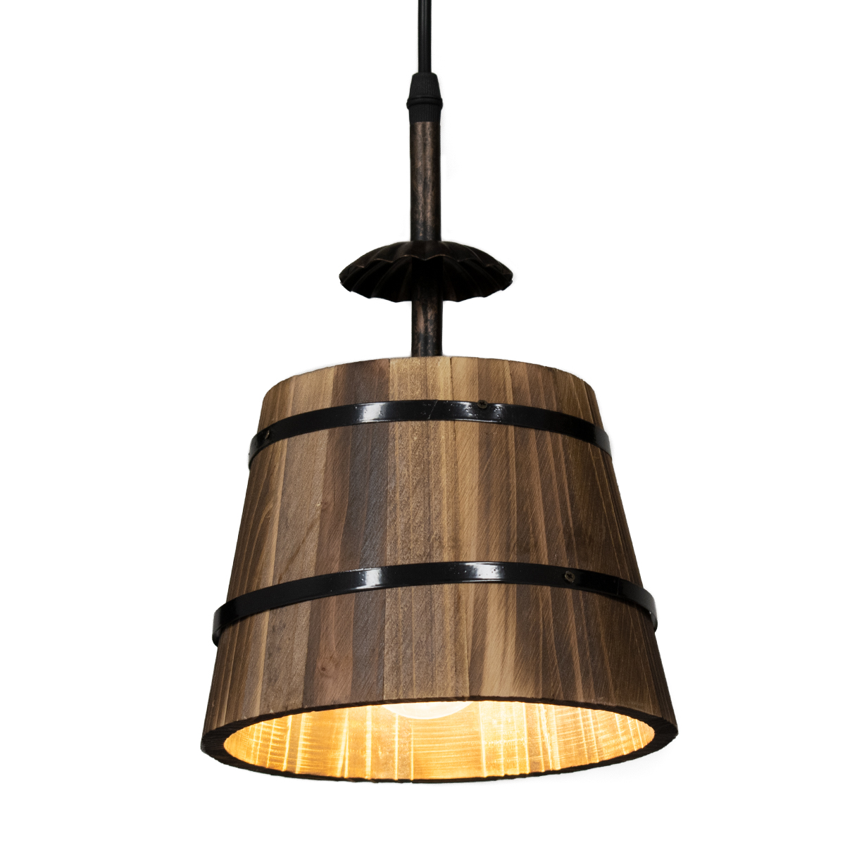 GLOBOSTAR® CEBU 00889 Vintage Κρεμαστό Φωτιστικό Οροφής με Ντουί 3 x E27 AC 220-240V IP20 - Καφέ & Μαύρο - Μ55.5 x Π18.5 x Y210cm - Image 6