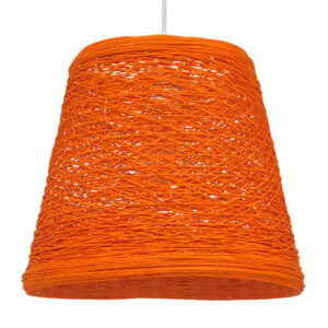GLOBOSTAR® PLAYROOM 00997 Vintage Κρεμαστό Φωτιστικό Οροφής με Ντουί 1 x E27 AC 220-240V IP20 - Πορτοκαλί - Μ32 x Π32 x Υ27cm