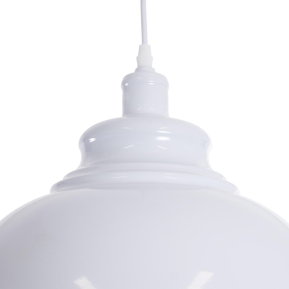 GLOBOSTAR® ANDY 00999 Μοντέρνο Κρεμαστό Φωτιστικό Οροφής με Ντουί 1 x E27 AC 220-240V IP20 - Λευκό & Χρυσό - Μ35 x Π35 x Υ28cm - Image 7
