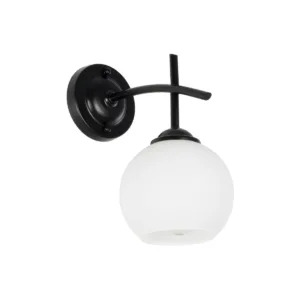 GLOBOSTAR® ISEN 01157 Μοντέρνο Φωτιστικό Τοίχου - Απλίκα με Ντουί 1 x E27 AC 220-240V IP20 - Μαύρο & Λευκό - Μ25 x Π15 x Υ30cm