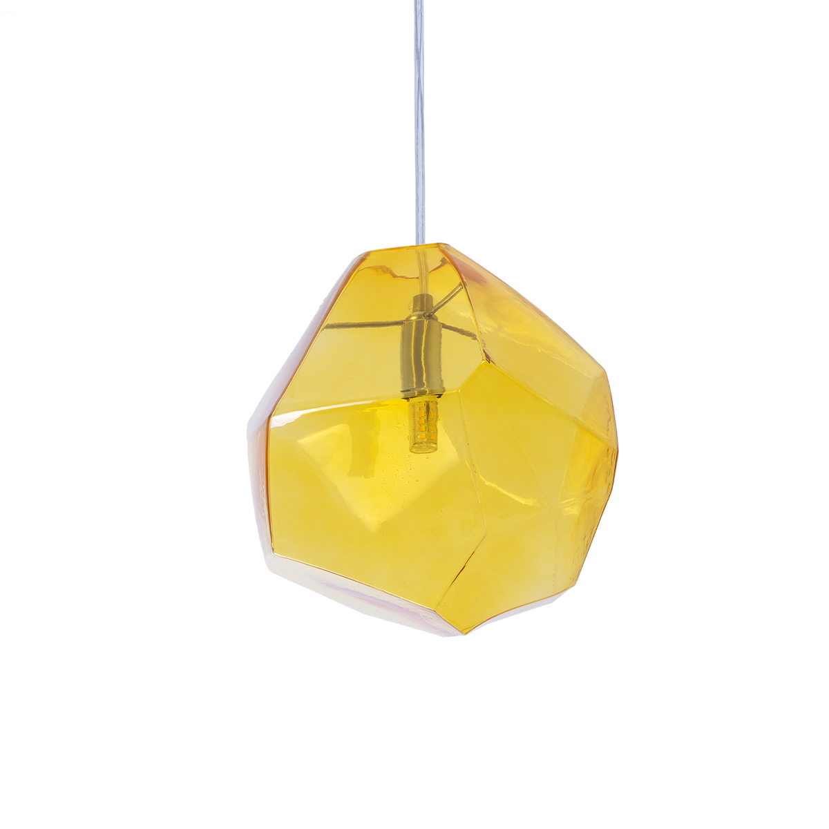 GLOBOSTAR® RINA 01308 Μοντέρνο Κρεμαστό Φωτιστικό Οροφής με Ντουί 1 x G9 AC 220-240V IP20 - Κίτρινο - Μ20 x Π20 x Υ20cm - Image 2