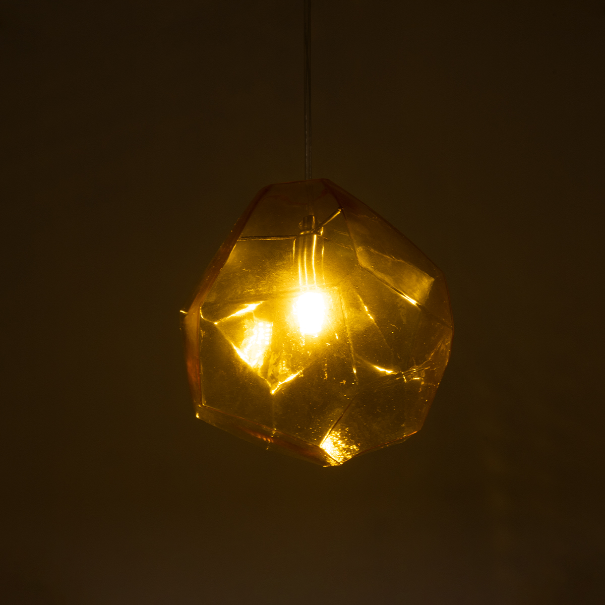 GLOBOSTAR® RINA 01308 Μοντέρνο Κρεμαστό Φωτιστικό Οροφής με Ντουί 1 x G9 AC 220-240V IP20 - Κίτρινο - Μ20 x Π20 x Υ20cm - Image 3
