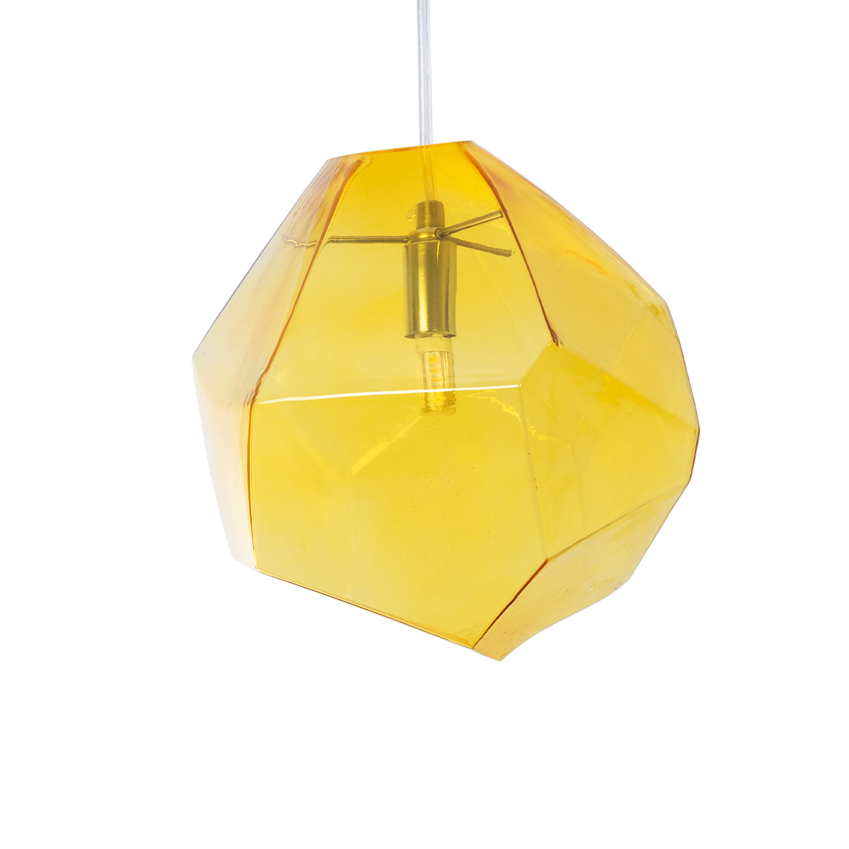 GLOBOSTAR® RINA 01308 Μοντέρνο Κρεμαστό Φωτιστικό Οροφής με Ντουί 1 x G9 AC 220-240V IP20 - Κίτρινο - Μ20 x Π20 x Υ20cm - Image 5