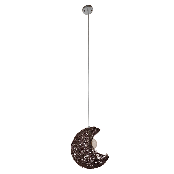 GLOBOSTAR® CRESCENT 01330 Vintage Κρεμαστό Φωτιστικό Οροφής με Ντουί 1 x E27 AC 220-240V IP20 - Καφέ - Μ30 x Π20 x Υ35cm - Image 2