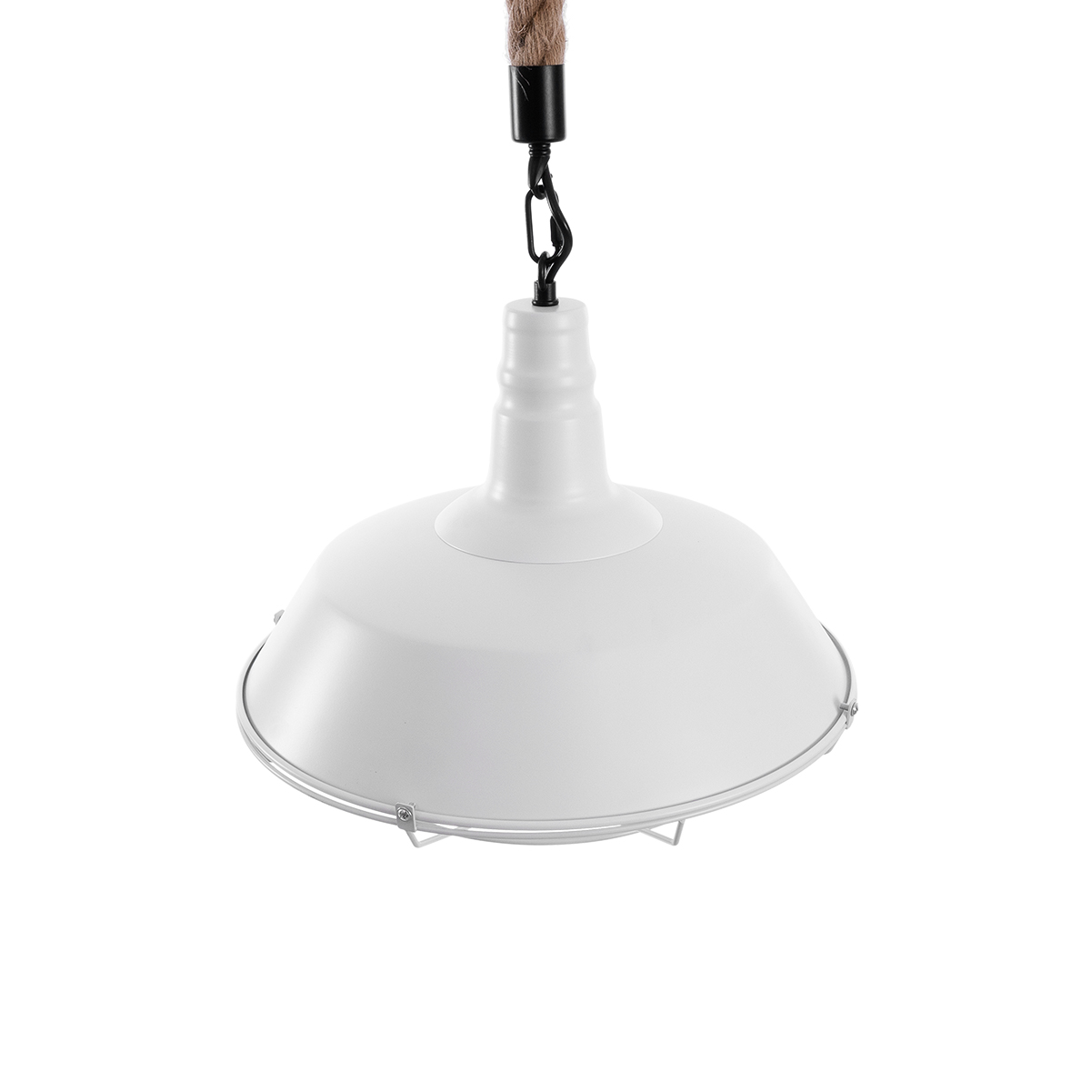GLOBOSTAR® CRANE 01409 Vintage Κρεμαστό Φωτιστικό Οροφής με Ντουί 1 x E27 AC 220-240V IP20 - Λευκό & Μπεζ - Μ36 x Π36 x Υ31cm - Image 7