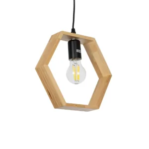 GLOBOSTAR® ELISE 01429 Μοντέρνο Κρεμαστό Φωτιστικό Οροφής με Ντουί 1 x E27 AC 220-240V IP20 - Μπεζ & Μαύρο - Μ26 x Π8 x Υ25cm