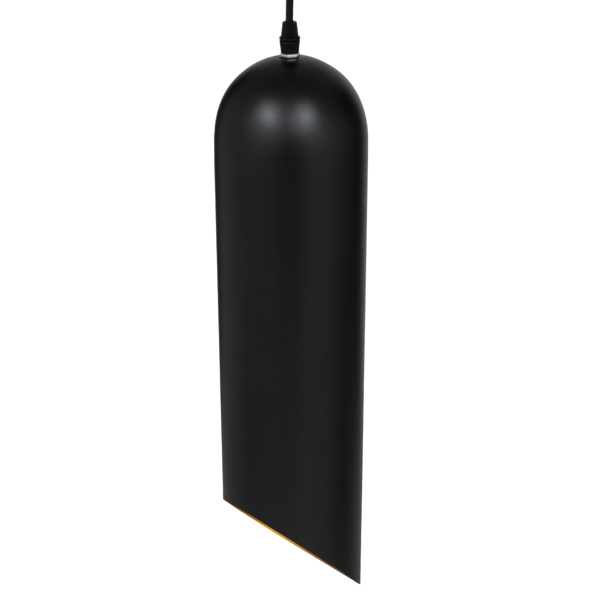 GLOBOSTAR® CARSON 01528 Μοντέρνο Κρεμαστό Φωτιστικό Οροφής με Ντουί 1 x E27 AC 220-240V IP20 - Μαύρο & Χρυσό - Μ12 x Π12 x Υ52cm - Image 6