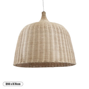 GLOBOSTAR® BAHAMAS 01570 Boho Κρεμαστό Φωτιστικό Οροφής με Ντουί 1 x E27 AC 220-240V IP20 - Μπεζ - Μ90 x Π90 x Y70cm