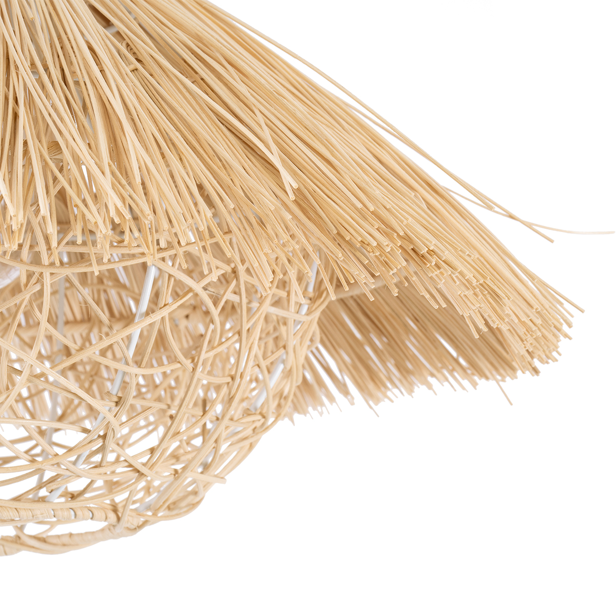 GLOBOSTAR® CHEOPE 01599 Boho Κρεμαστό Φωτιστικό Οροφής με Ντουί 1 x E27 AC 220-240V IP20 - Μπεζ - Μ45 x Π45 x Υ35cm - Image 8