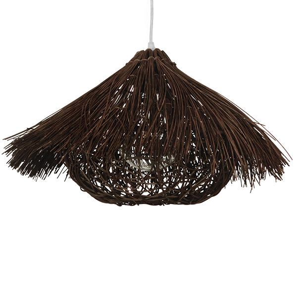 GLOBOSTAR® CHEOPE 01600 Boho Κρεμαστό Φωτιστικό Οροφής με Ντουί 1 x E27 AC 220-240V IP20 - Καφέ - Μ50 x Π50 x Y30cm - Image 3